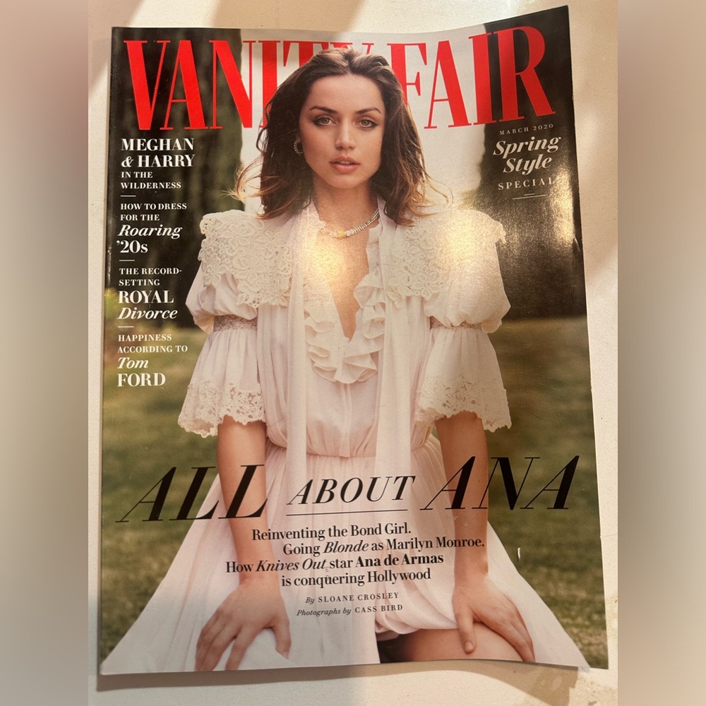Vanity Fair March 2020 Ana de Armas magazine